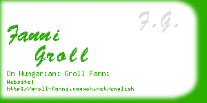 fanni groll business card